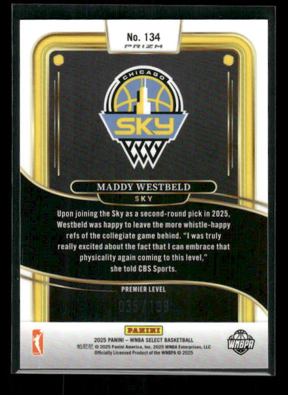 Maddy Westbeld - 2025 Select WNBA - Premier Blue Scope /199 - Rookie