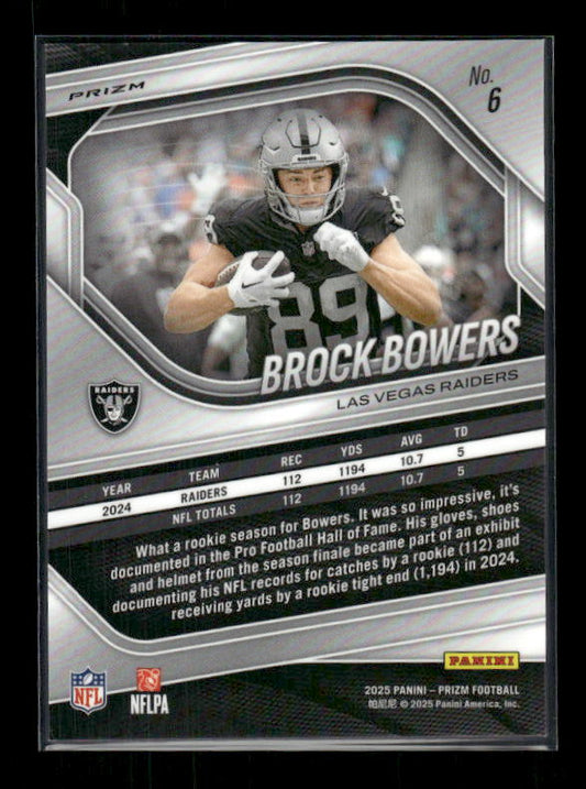Brock Bowers - 2025 Prizm Football - Red White & Blue