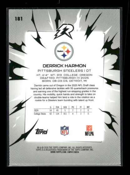 Derrick Harmon - 2025 Resurgence Football - Sky Blue & Pink Shock - Rookie