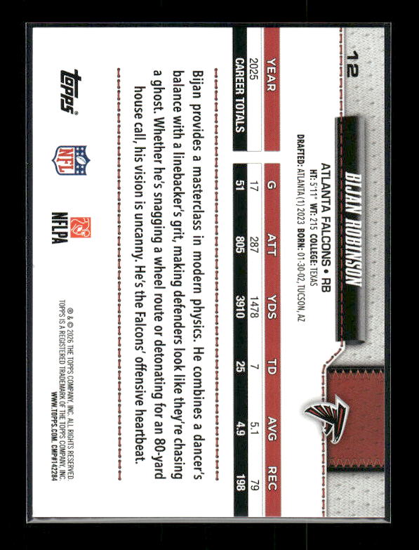 Bijan Robinson - 2026 Flagship Football - Football Leather