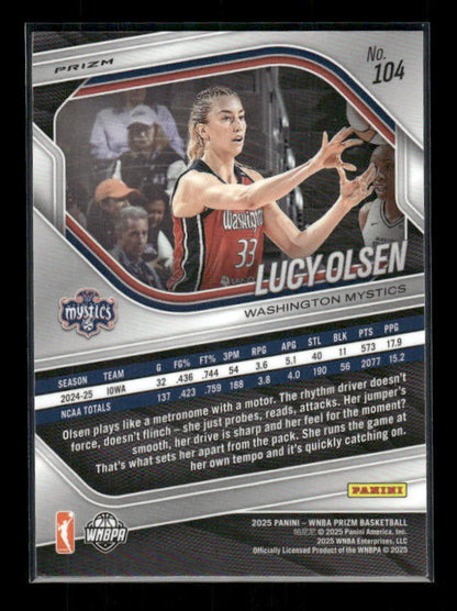 Lucy Olsen - 2025 Prizm WNBA - White Seismic - Rookie