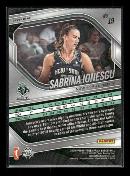 Sabrina Ionescu - 2025 Prizm WNBA - WNBA Logo