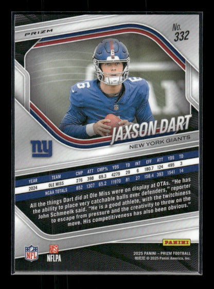 Jaxson Dart - 2025 Prizm Football - Silver Prizm - Rookie