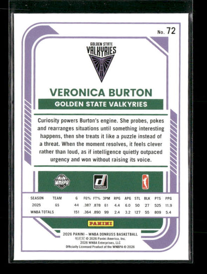 Veronica Burton - 2026 Donruss WNBA - Holo