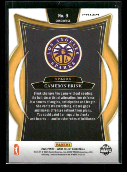 Cameron Brink - 2025 Prizm WNBA - Bronze Checker /49