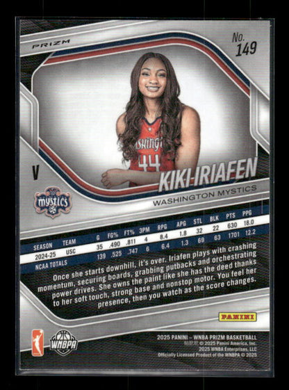 Kiki Iriafen - 2025 Prizm WNBA - Green Prizm - Rookie Variation