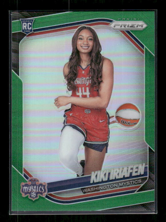Kiki Iriafen - 2025 Prizm WNBA - Green Prizm - Rookie Variation
