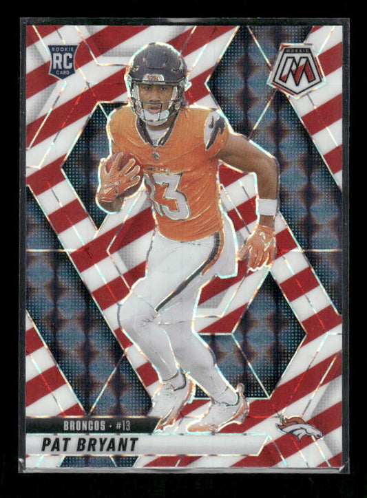 Pat Bryant - 2025 Mosaic Football - Red White Stripe - Rookie