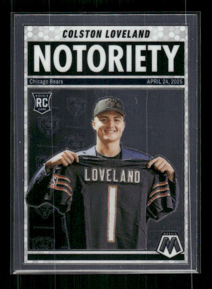 Colston Loveland - 2025 Mosaic Football - Notoriety - Rookie