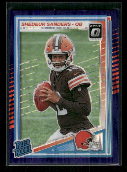 Shedeur Sanders - 2025 Optic Football - Purple Shock - Rated Rookie