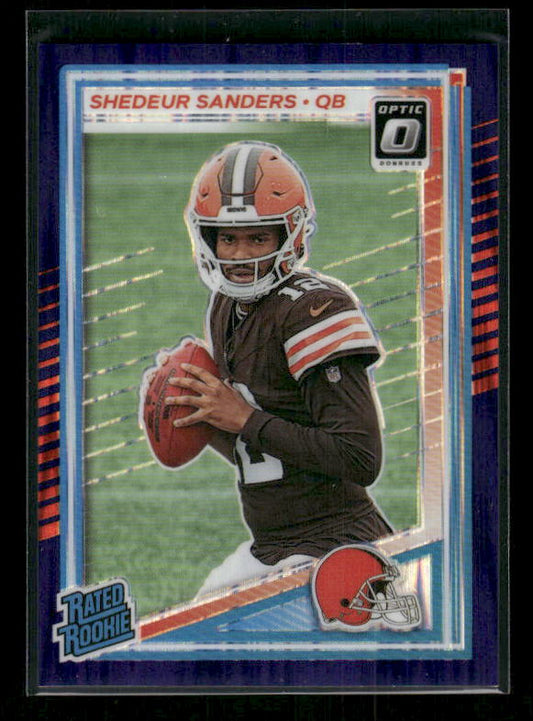 Shedeur Sanders - 2025 Optic Football - Purple Shock - Rated Rookie