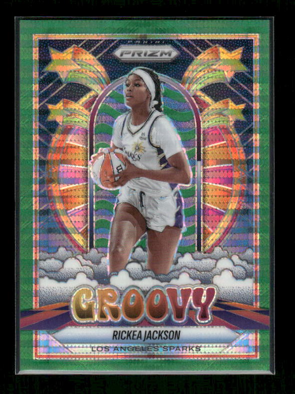 Rickea Jackson - 2025 Prizm WNBA - Green Pulsar Groovy /25