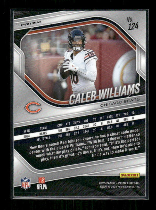 Caleb Williams - 2025 Prizm Football - White Disco