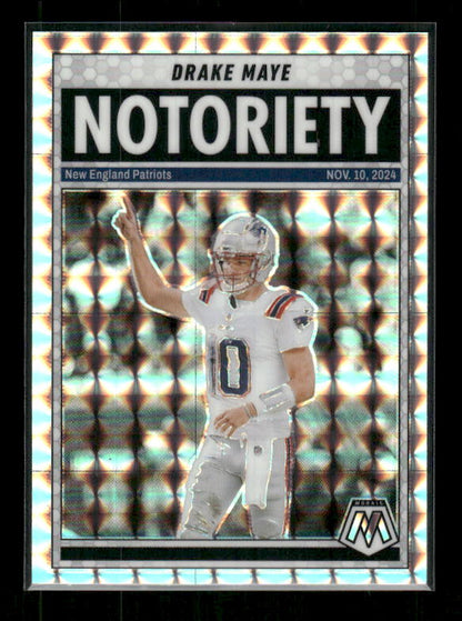 Drake Maye - 2025 Mosaic Football - Mosaic Prizm Notoriety
