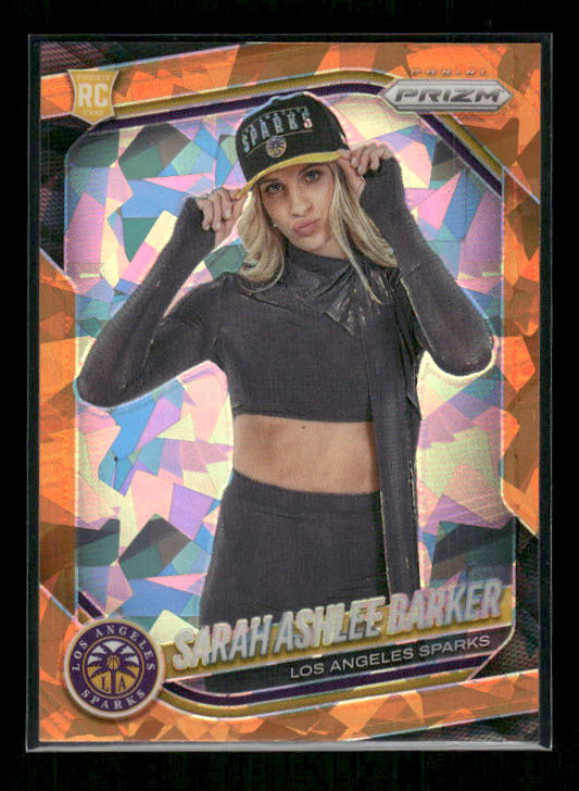 Sarah Ashlee Barker - 2025 Prizm WNBA - Orange Ice - Rookie Variation