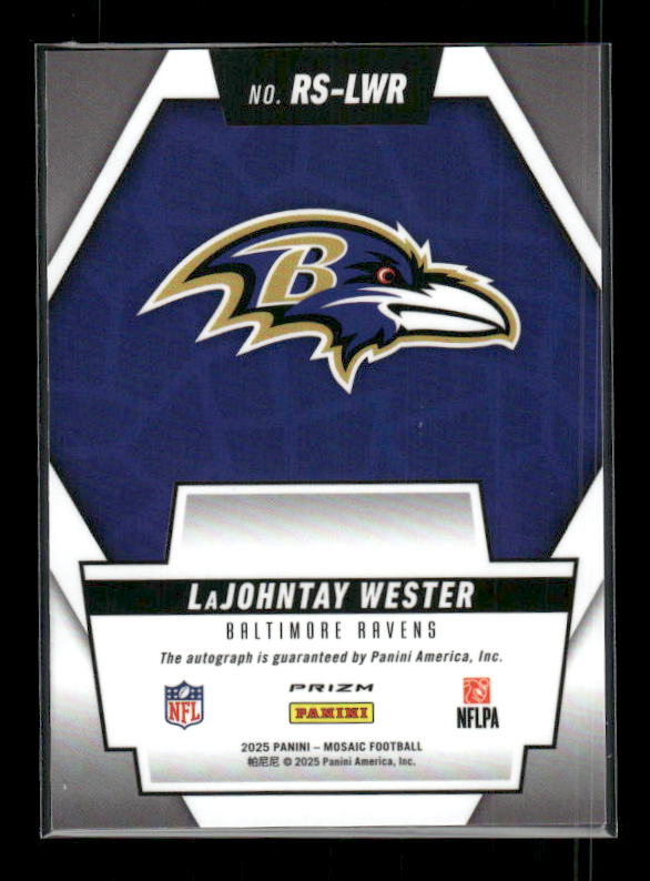 LaJohntay Wester - 2025 Mosaic Football - Rookie Scripts Auto