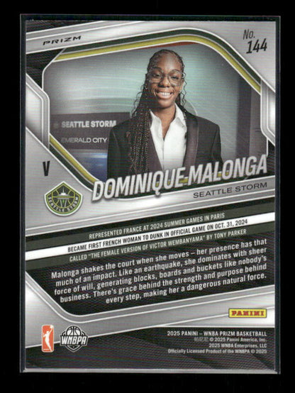 Dominique Malonga - 2025 Prizm WNBA - White Seismic - Rookie Variation