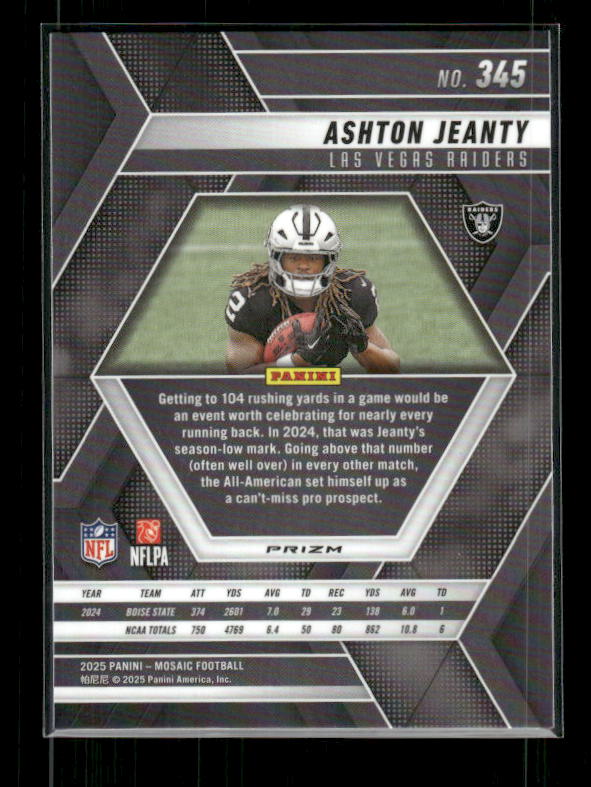 Ashton Jeanty - 2025 Mosaic Football - Green Mosaic - Rookie