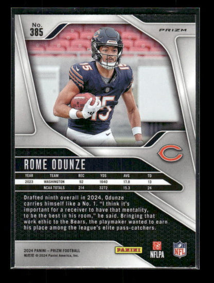 Rome Odunze - 2024 Panini Prizm - Silver Prizm - Rookie