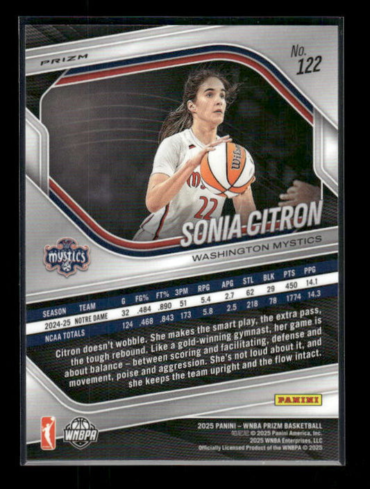 Sonia Citron - 2025 Prizm WNBA - White Seismic - Rookie