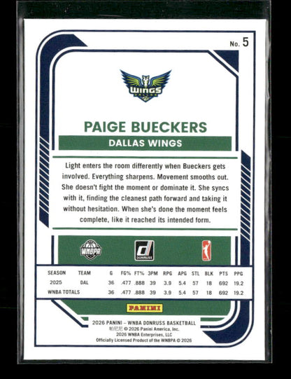 Paige Bueckers - 2026 Donruss WNBA - Holo