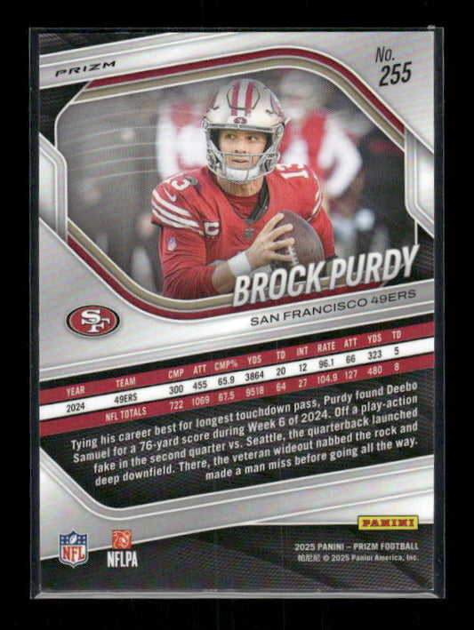 Brock Purdy - 2025 Prizm Football - Silver Prizm