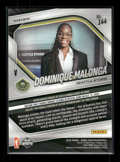 Dominique Malonga - 2025 Prizm WNBA - Silver Prizm - Rookie Variation