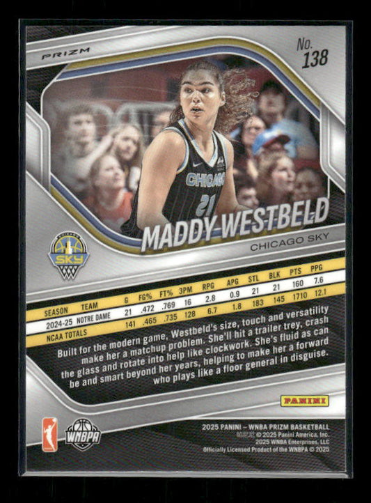 Maddy Westbeld - 2025 Prizm WNBA - White Seismic - Rookie