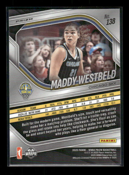 Maddy Westbeld - 2025 Prizm WNBA - Blue Velocity - Rookie