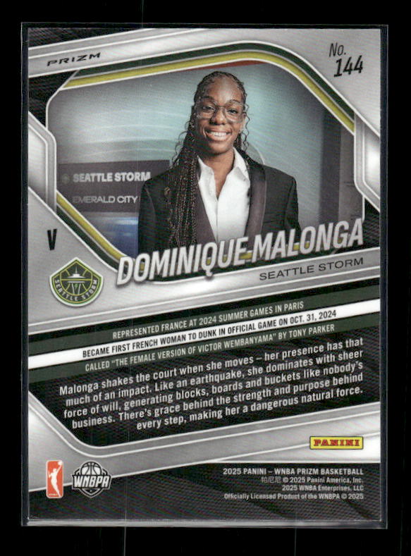 Dominque Malonga - 2025 Prizm WNBA - WNBA Logo Prizm - Rookie Variation