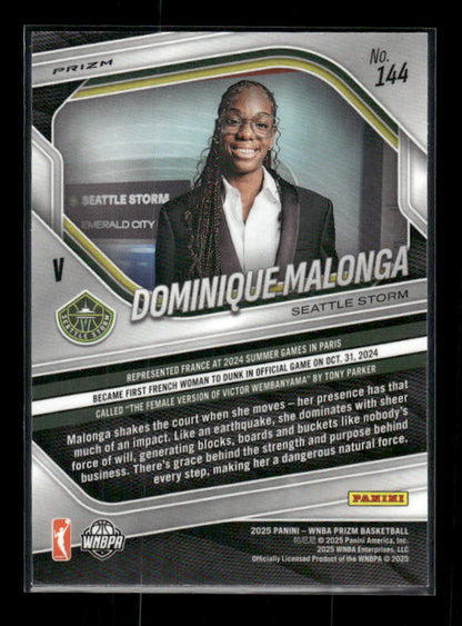 Dominque Malonga - 2025 Prizm WNBA - WNBA Logo Prizm - Rookie Variation