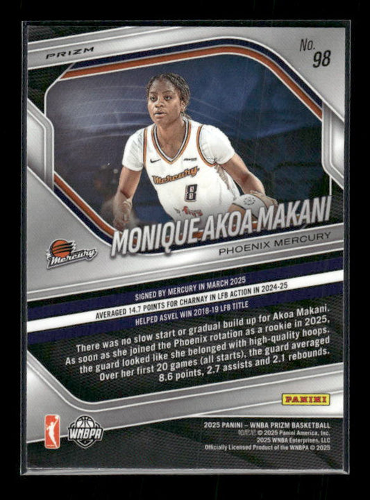Monique Akoa Makani - 2025 Prizm WNBA - White Seismic - Rookie