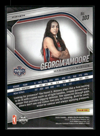 Georgia Amoore - 2025 Prizm WNBA - Green Prizm - Rookie