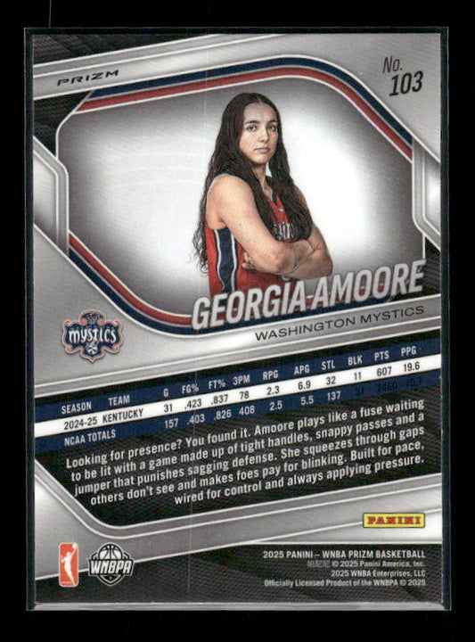 Georgia Amoore - 2025 Prizm WNBA - Green Prizm - Rookie