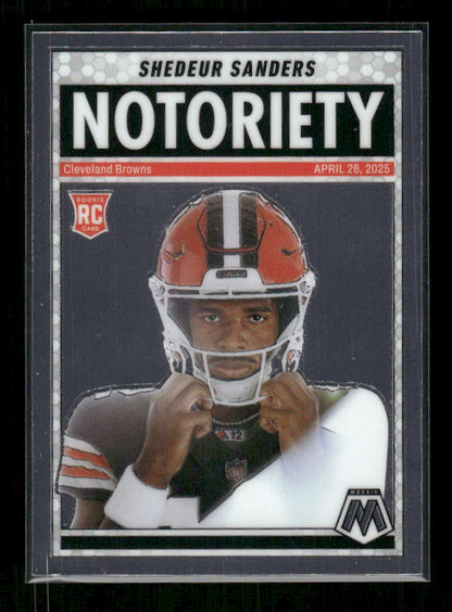 Shedeur Sanders - 2025 Mosaic Football - Notoriety - Rookie