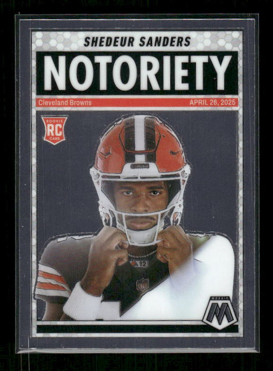 Shedeur Sanders - 2025 Mosaic Football - Notoriety - Rookie