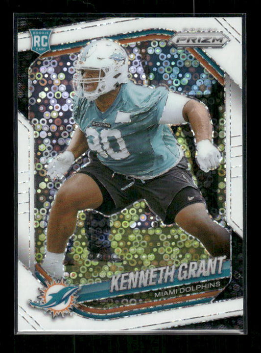 Kenneth Grant - 2025 Prizm Football - White Disco - Rookie