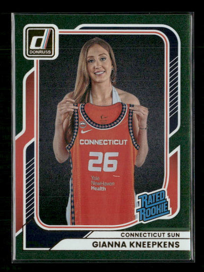Gianna Kneepkens - 2026 Donruss WNBA - Green Shimmer - Rated Rookie