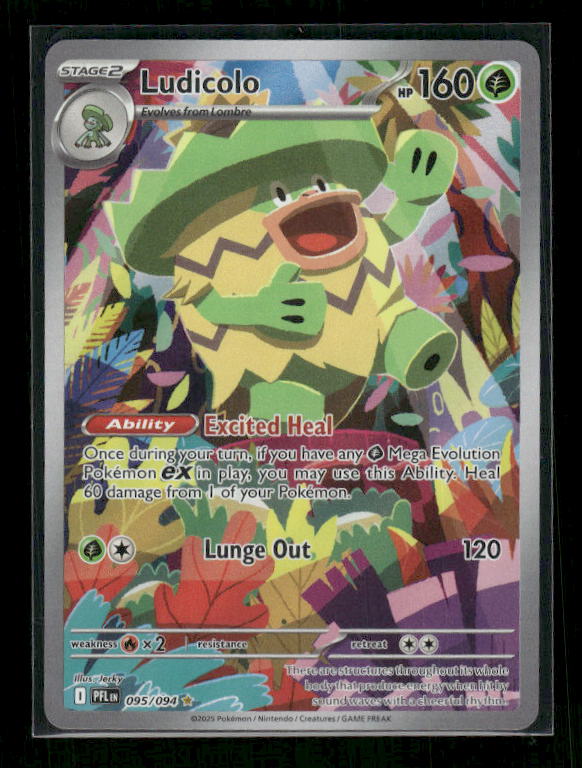 Ludicolo 2025 Mega Evolution: Phantasmal Flames #95/94 Illustration Rare