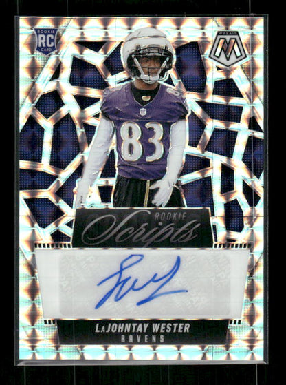 LaJohntay Wester - 2025 Mosaic Football - Rookie Scripts Auto