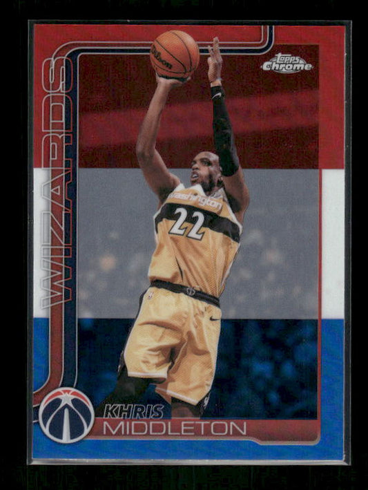 Khris Middleton - 2025-26 Topps Chrome Update Basketball - Red White & Blue Refractor
