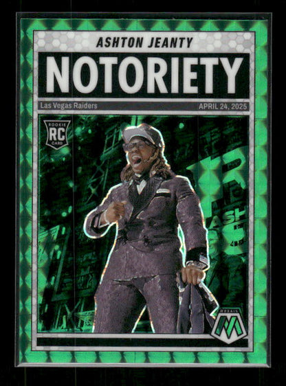 Ashton Jeanty - 2025 Mosaic Football - Green Mosaic Notoriety - Rookie