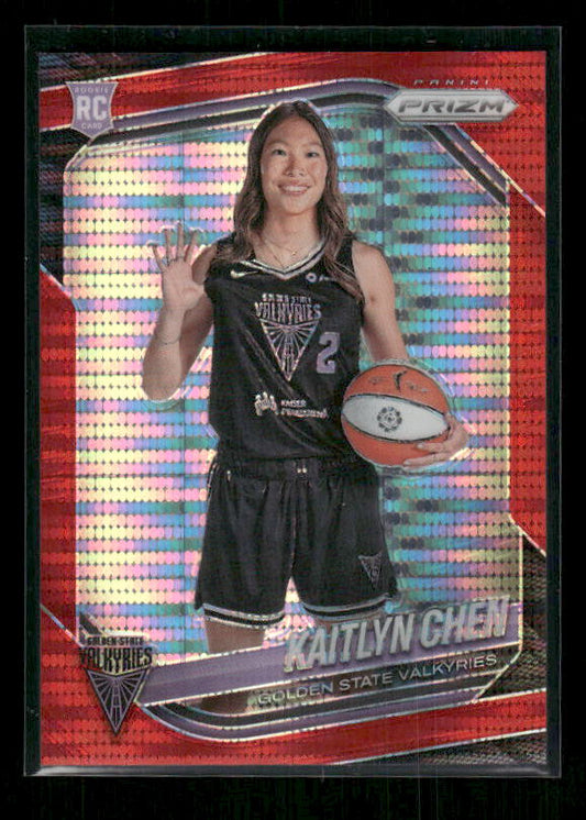 Kaitlyn Chen - 2025 Prizm WNBA - Red Pulsar /299 - Rookie Variation