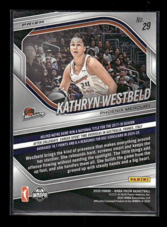 Kathryn Westbeld - 2025 Prizm WNBA - White Seismic - Rookie