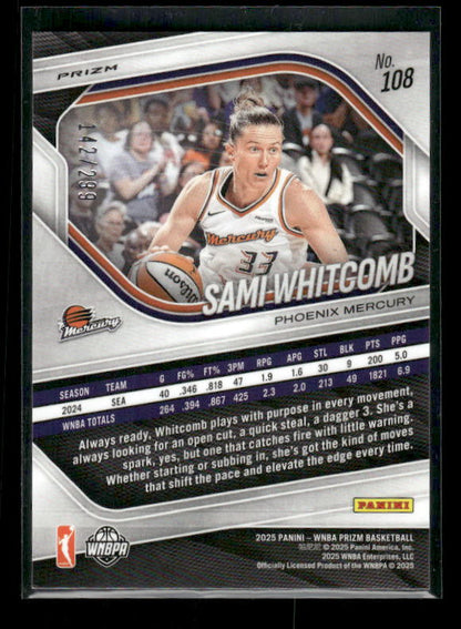 Sami Whitcomb - 2025 Prizm WNBA - Red Pulsar /299