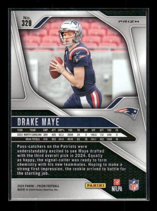 Drake Maye - 2025 Prizm Football - Pink Wave - Rookie