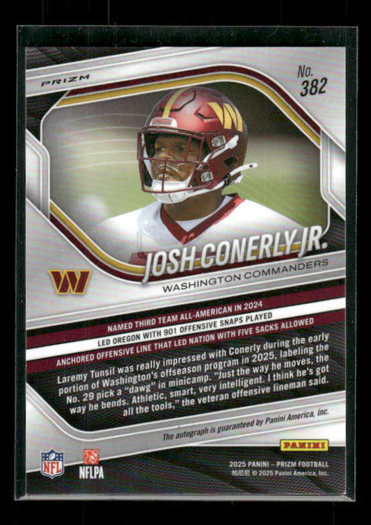 Josh Conerly Jr. - 2025 Prizm Football - Silver Prizm Auto - Rookie
