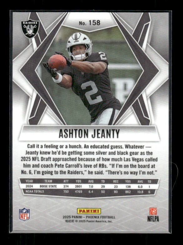 Ashton Jeanty - 2025 Phoenix Football - Hyper Prizm - Rookie