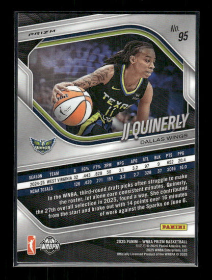 JJ Quinerly - 2025 Prizm WNBA - Ice Prizm - Rookie