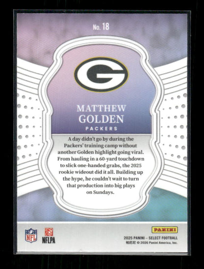 Matthew Golden - 2025 Select Football - Select Certified - Rookie
